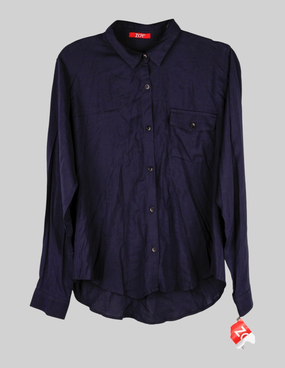 Blusa Exterior  Semisintético Color Azul Para Mujer De zoy