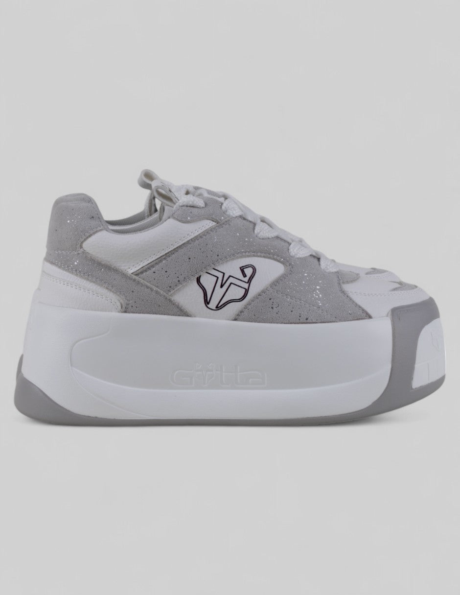 Tenis con cordones en Sintético – Blanco