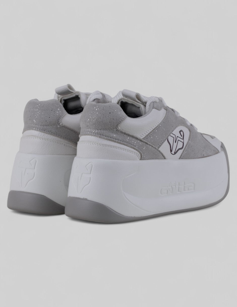 Tenis con cordones en Sintético – Blanco