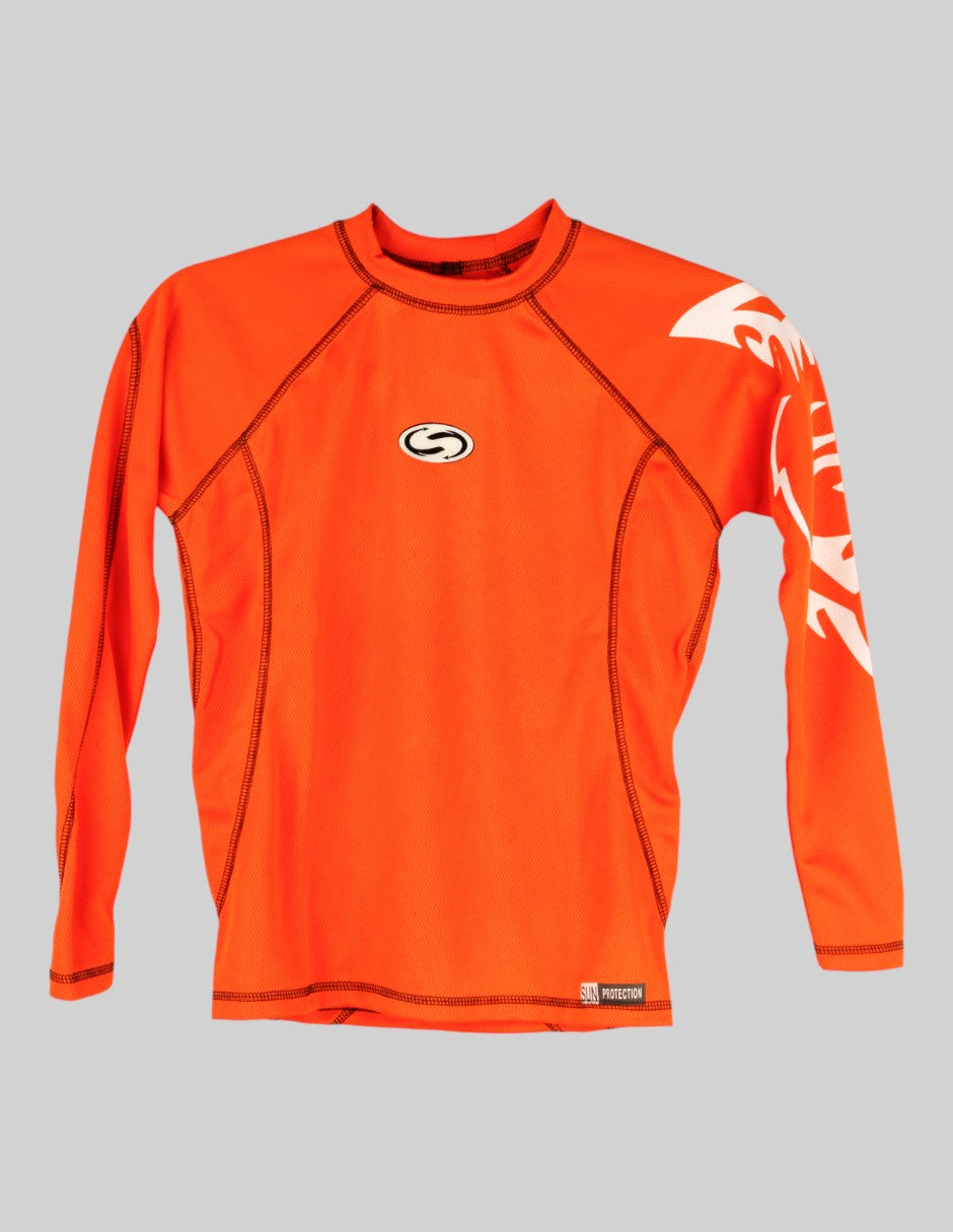Playera acuatica Exterior Poliéster  Color Naranja Para Niño De svago