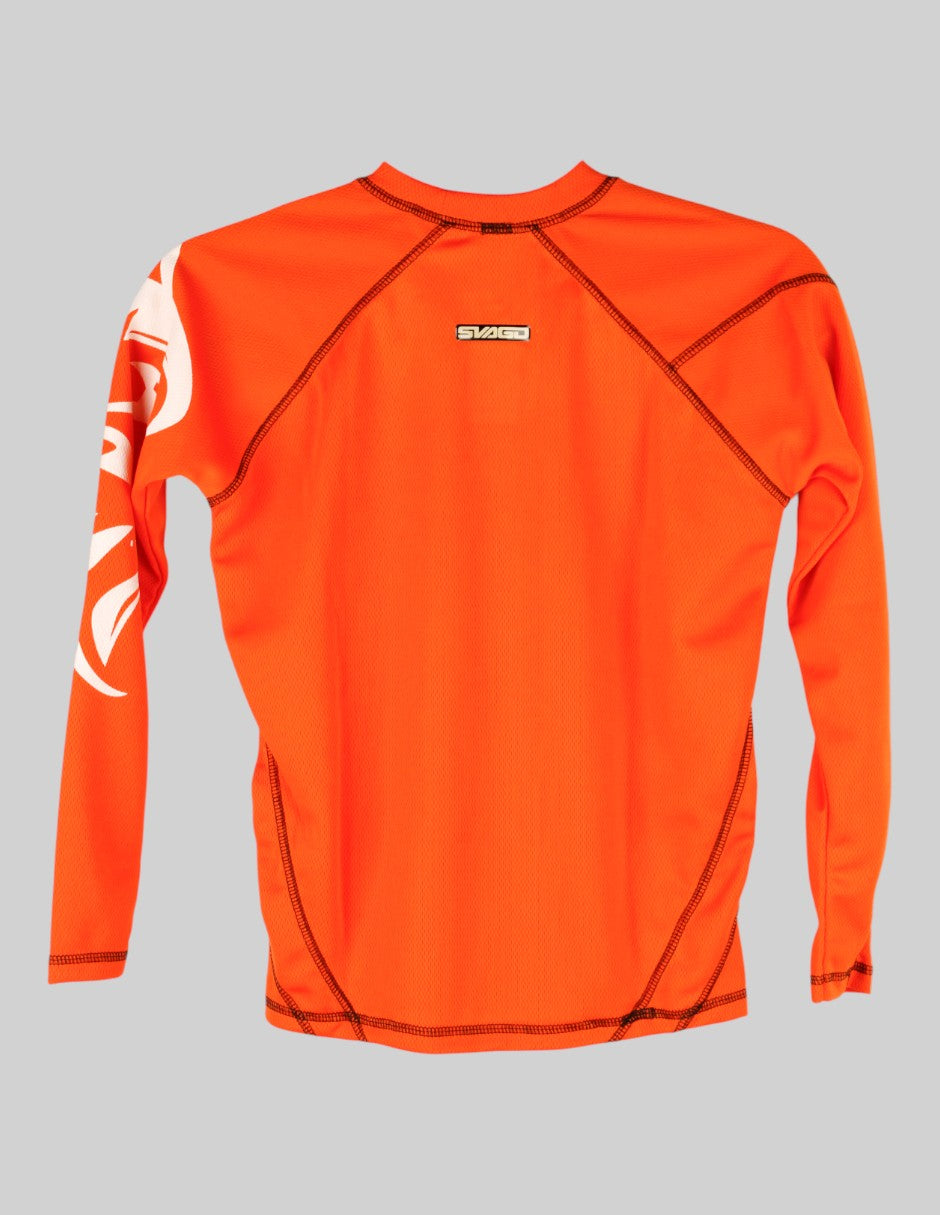 Playera acuatica en Poliéster  – Naranja Talla 10-12*