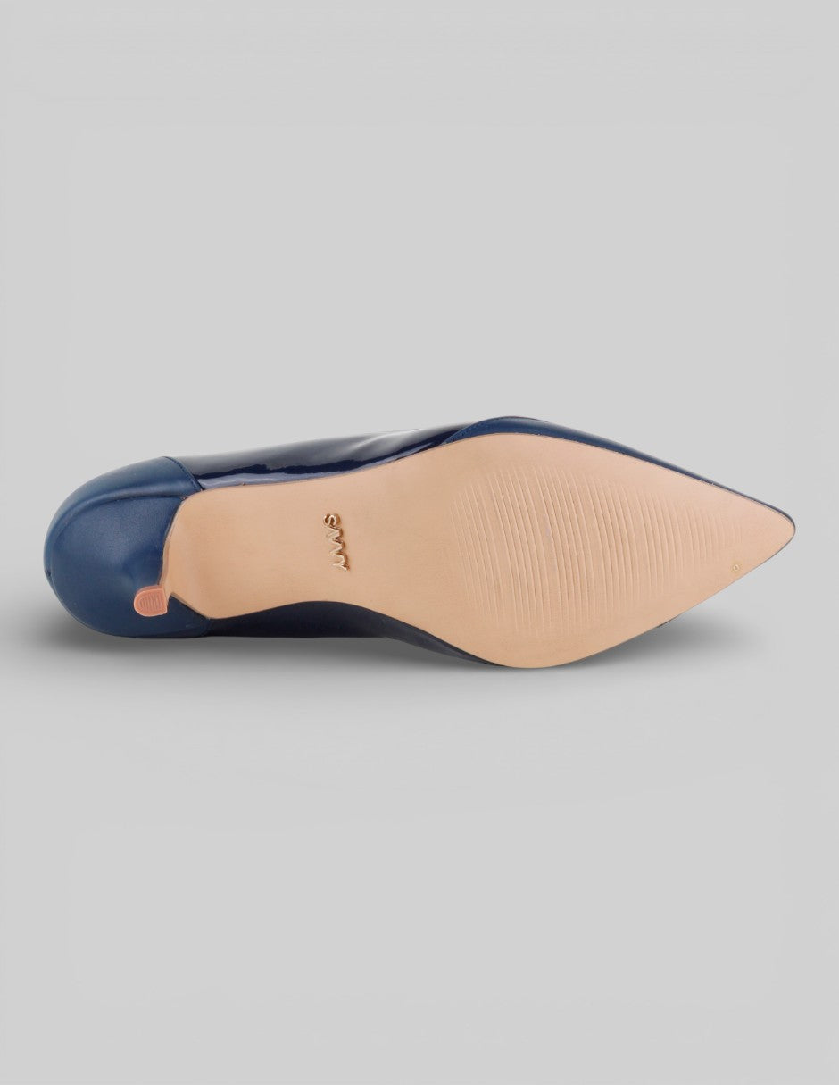 Zapatillas  en Charol – Azul talla 24.5