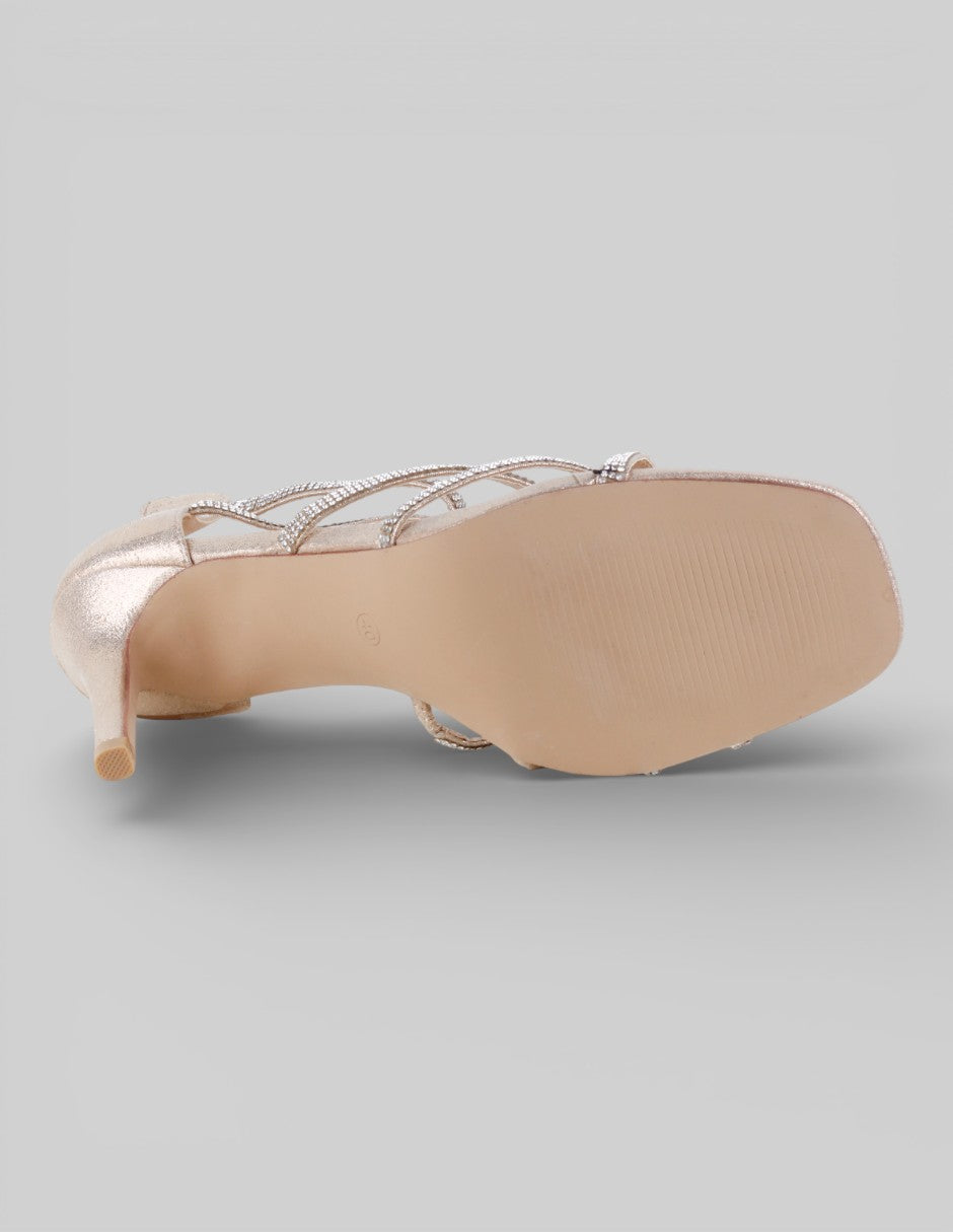 Sandalia con tacón  en Sintético – Dorado talla 27