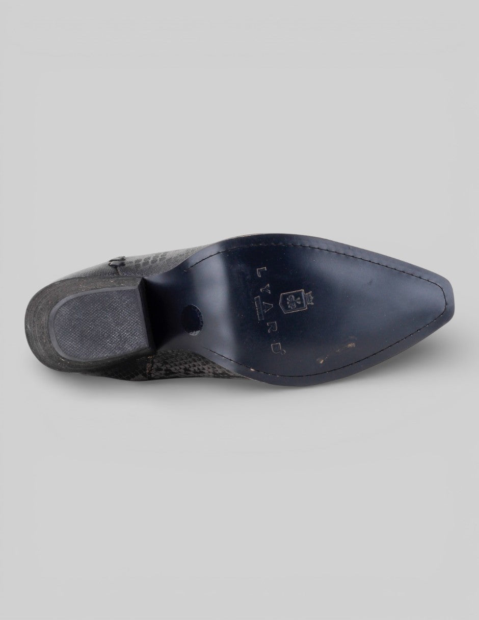Botas tipo western  en Piel – Gris talla 25