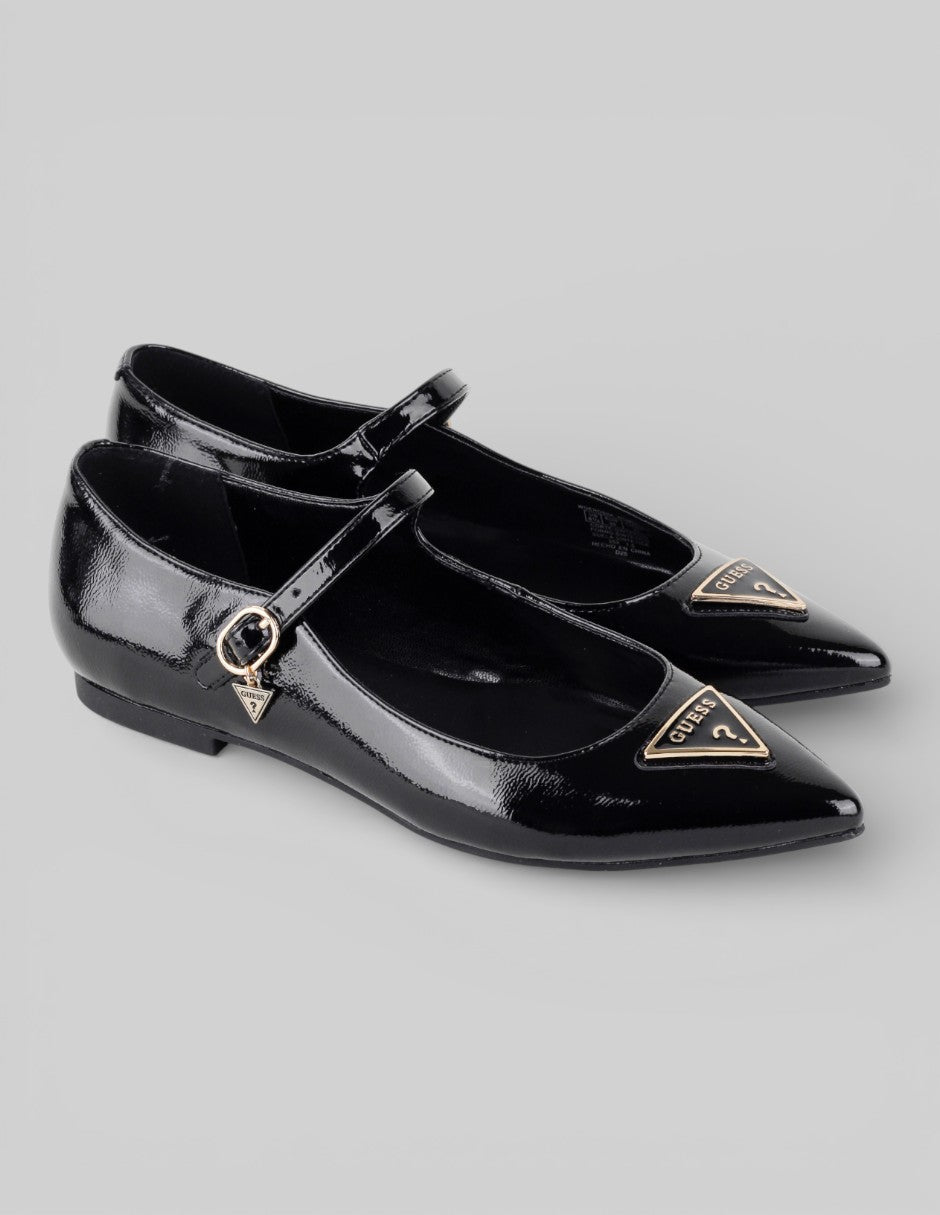 Mary jane Exterior Charol Color Negro Para Mujer De GUESS