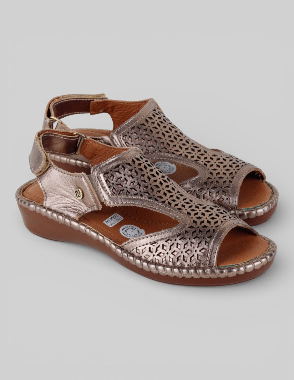 Sandalias con plataforma Exterior Piel Color Dorado Para Mujer De senties