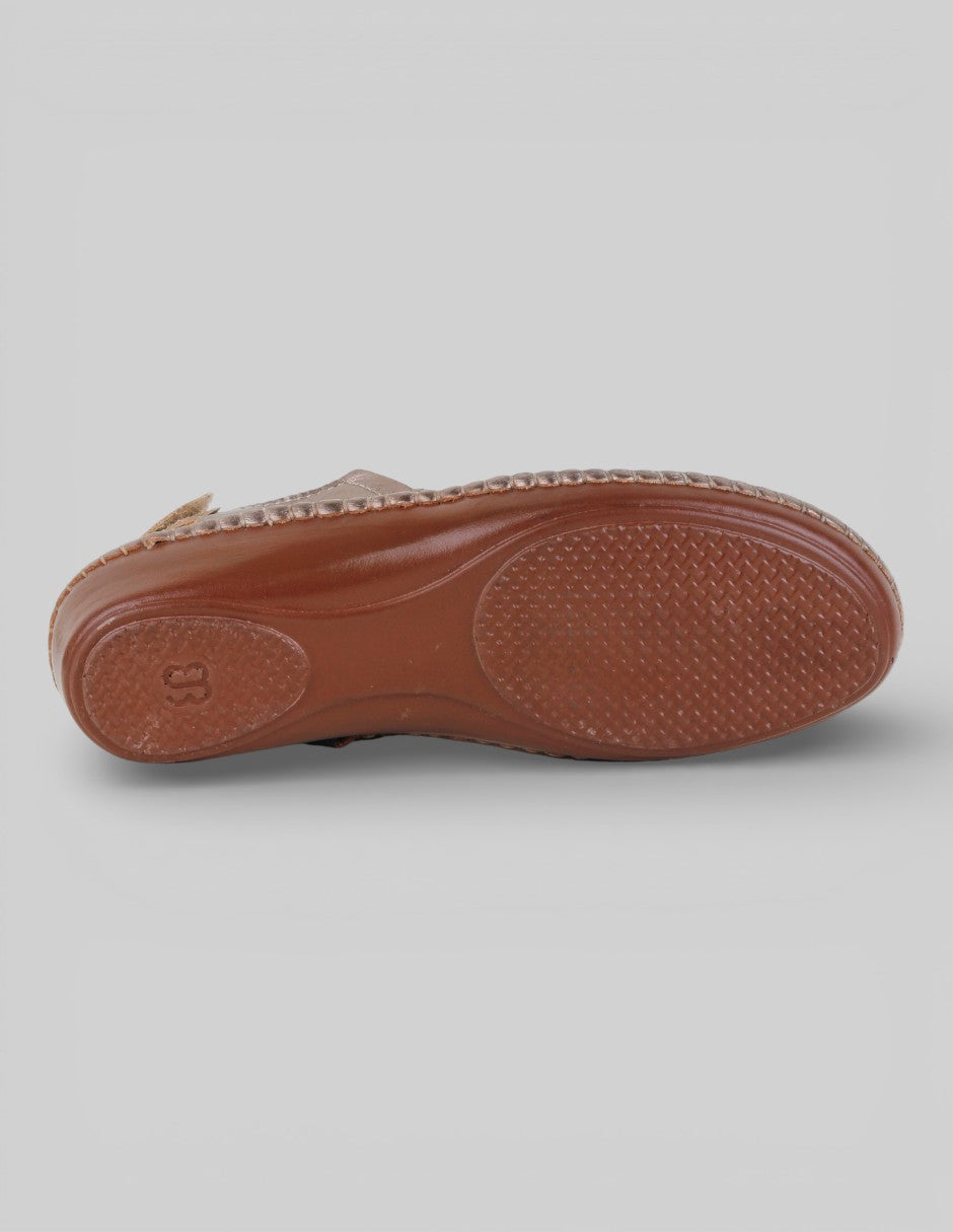Sandalias con plataforma  en Piel – Dorado talla 25