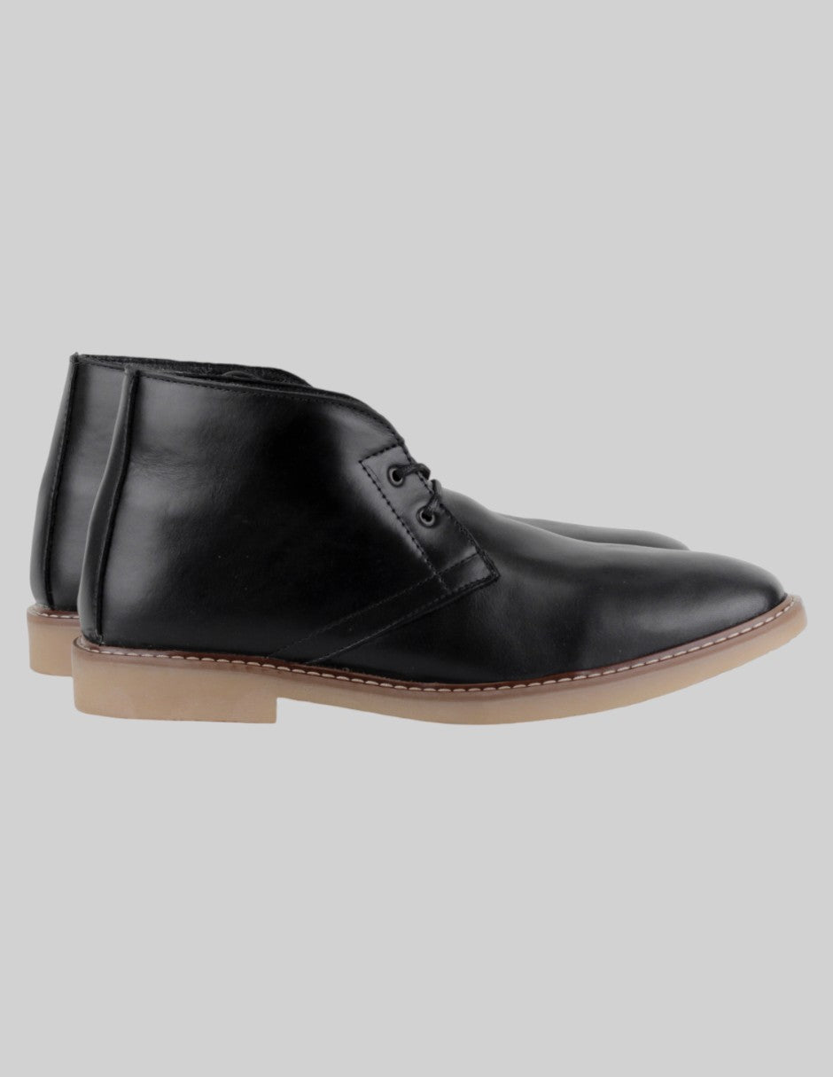 Botas casuales  en Piel – Negro talla 27.5