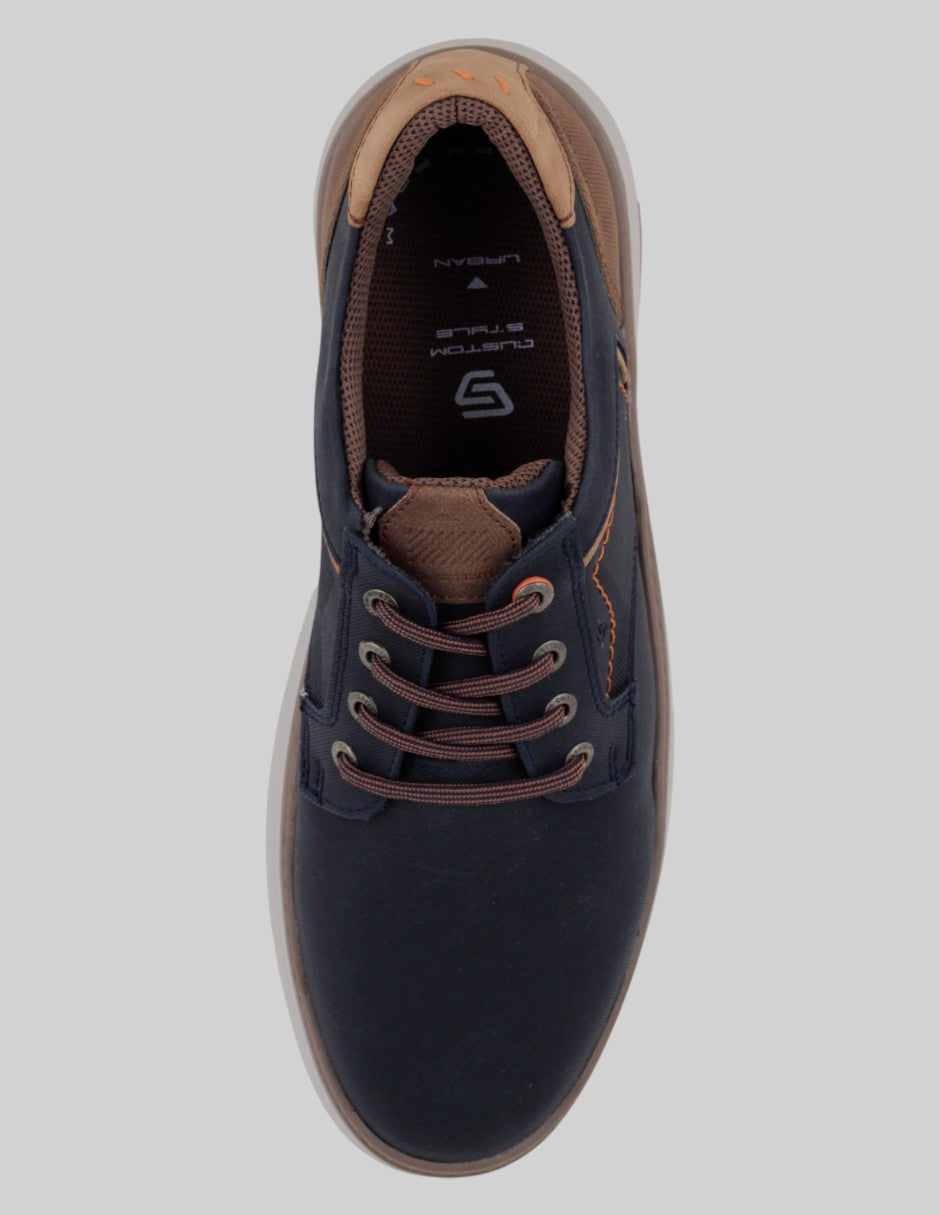 Zapatos de confort  en Piel vegana – Azul talla 27