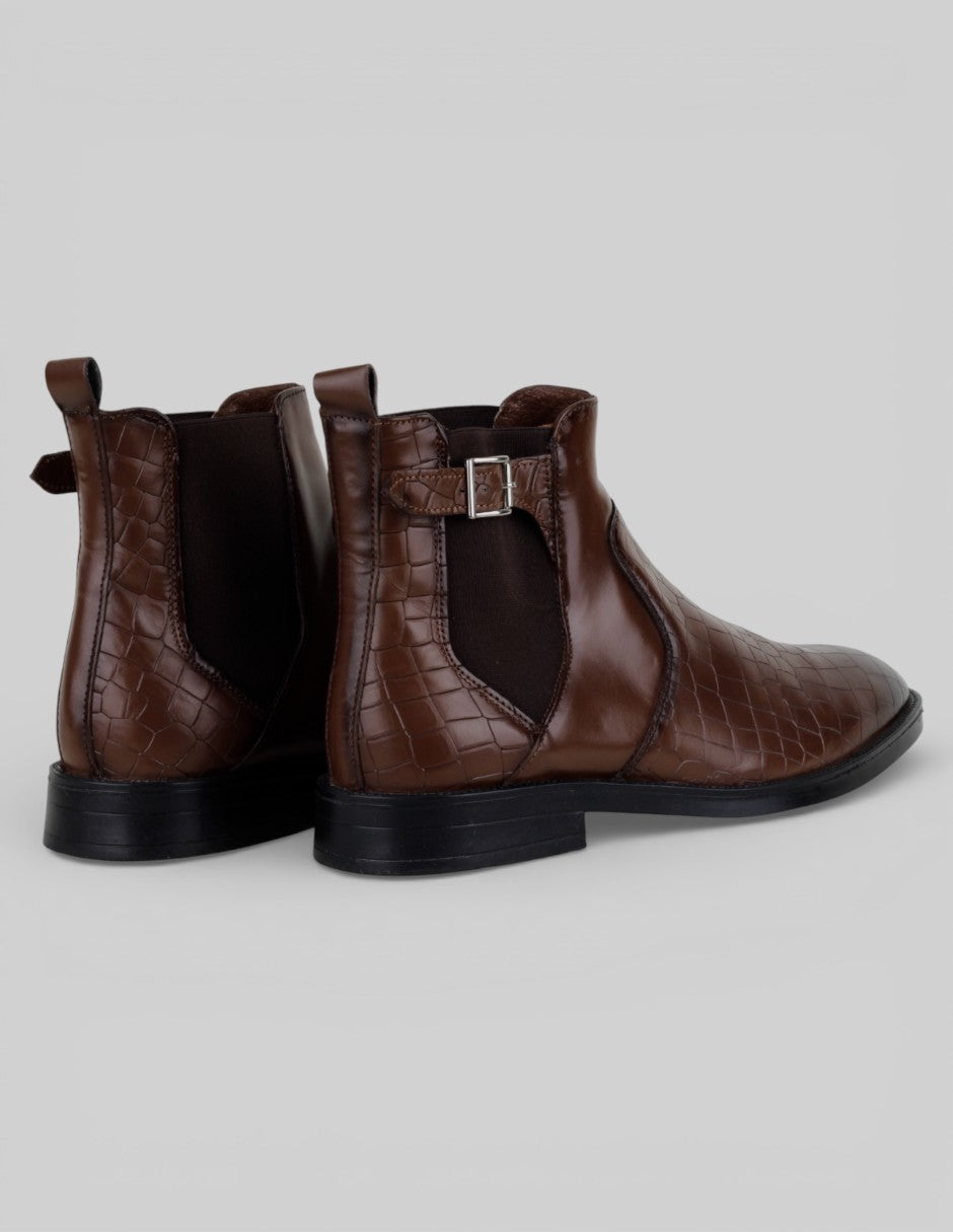 Botas casuales  en Piel – Café talla 27
