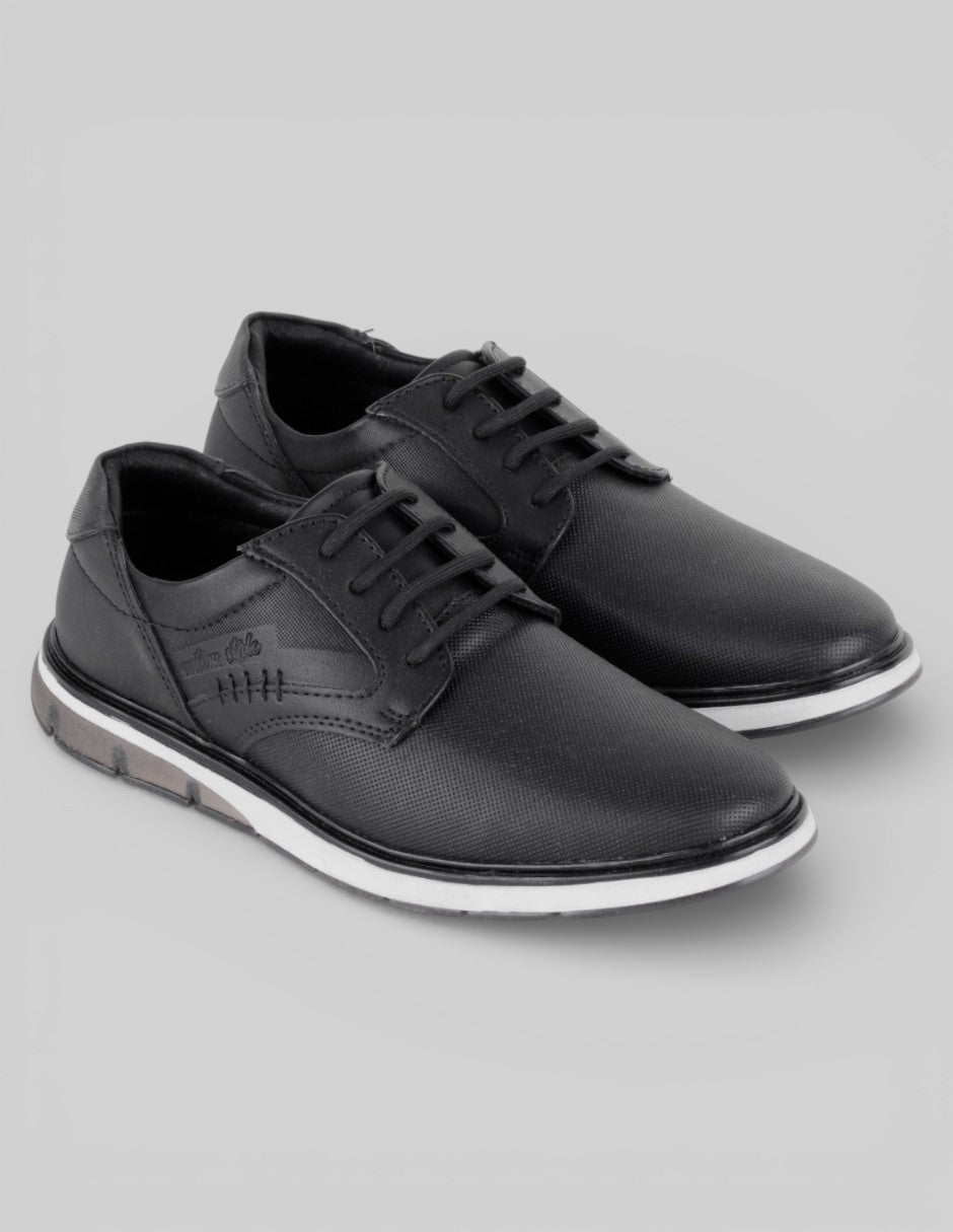 Zapatos de confort Exterior Piel vegana Color Negro Para Hombre De Genérica