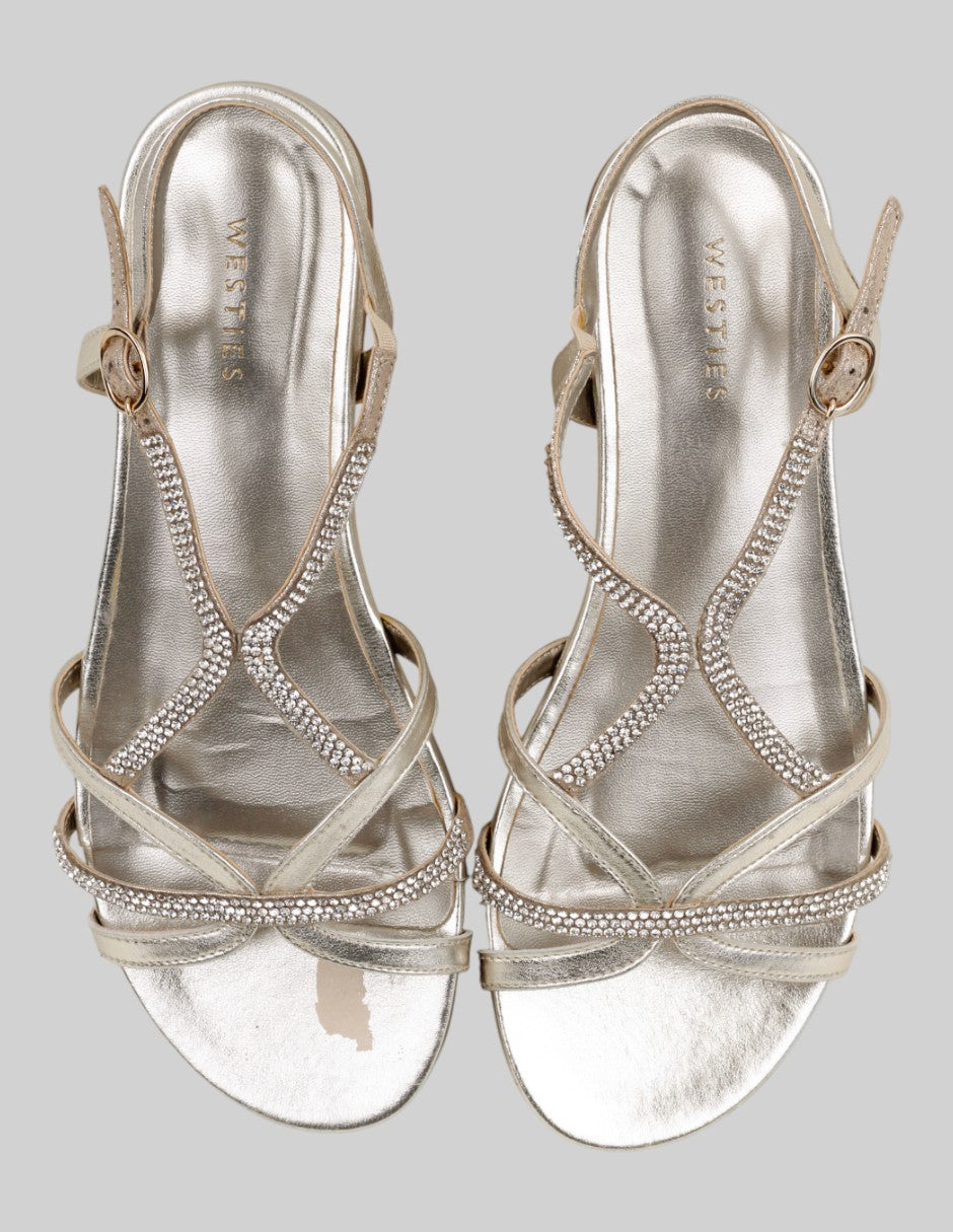Sandalias de piso  en Sintético – Dorado talla 25