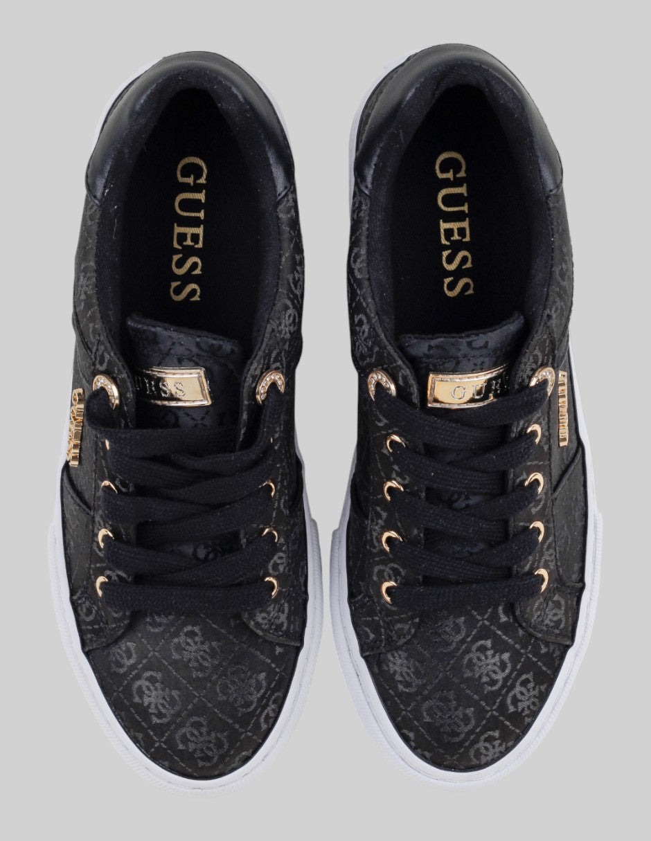 Tenis con cordones   en Textil – Negro talla 23.5