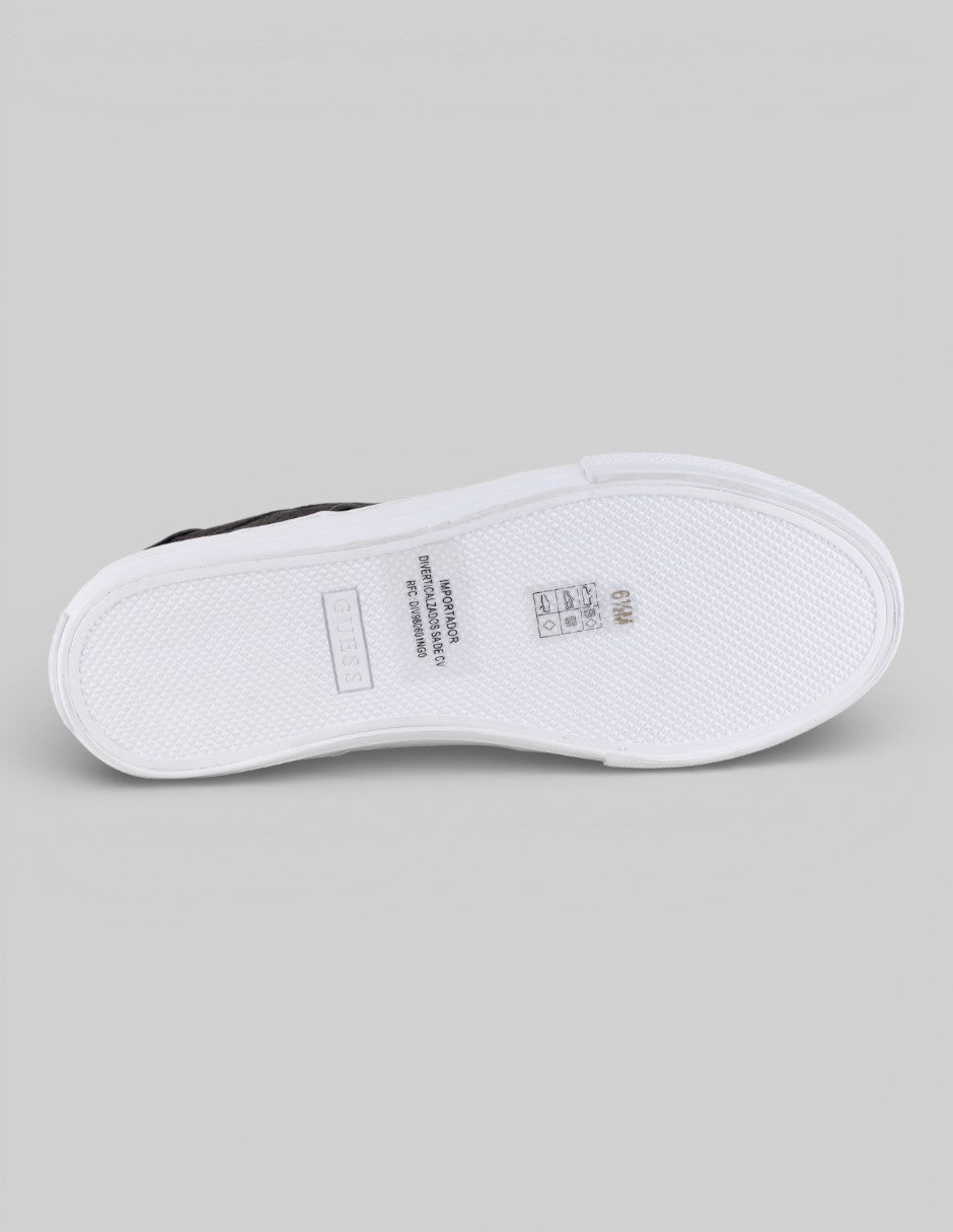 Tenis con cordones   en Textil – Negro talla 23.5