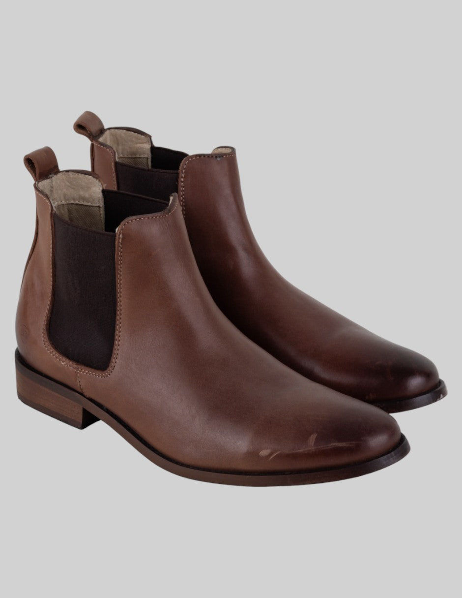 Botas casuales Exterior Piel Color Café Para Hombre De inmoda