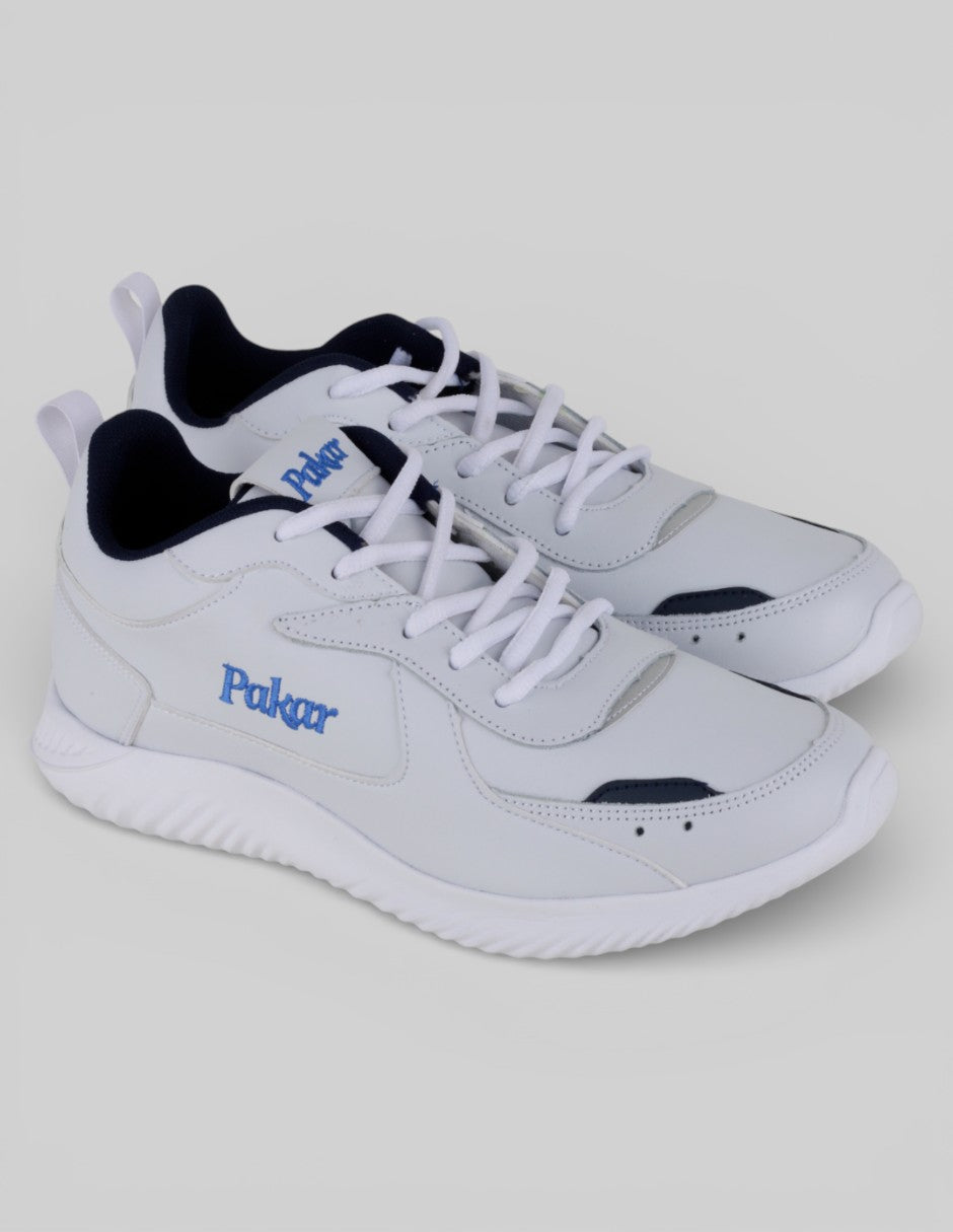 Tenis con cordones Exterior Piel Color Blanco Para Mujer De Pakar