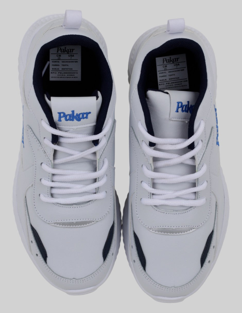 Tenis con cordones   en Piel – Blanco talla 25