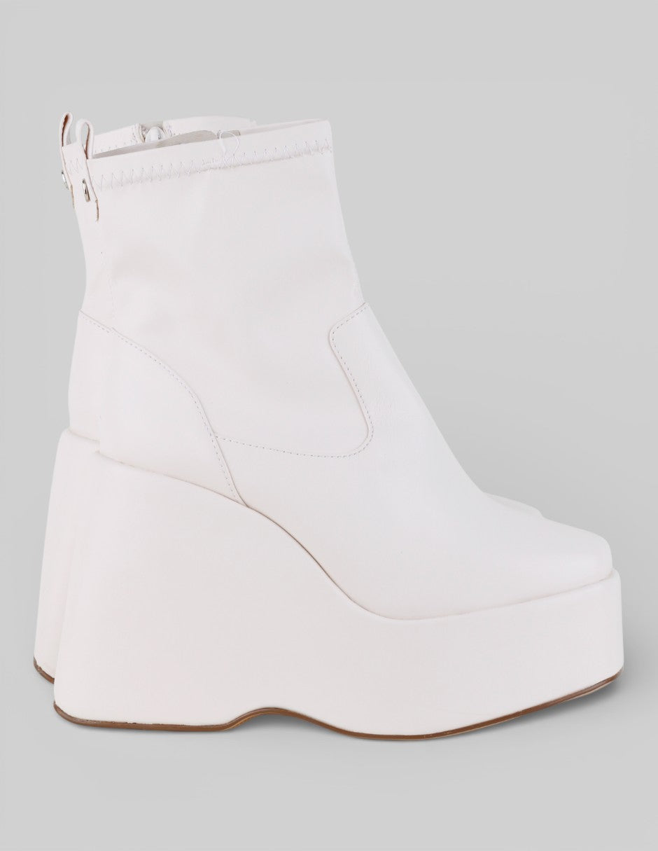 Botín con tacón  en Sintético – Beige talla 25