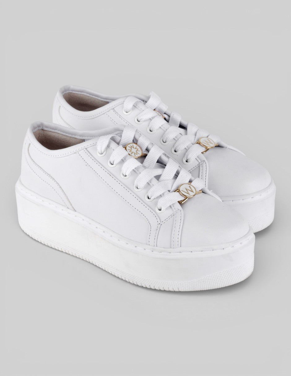 Tenis con cordones Exterior Sintético Color Blanco Para Mujer De Westies