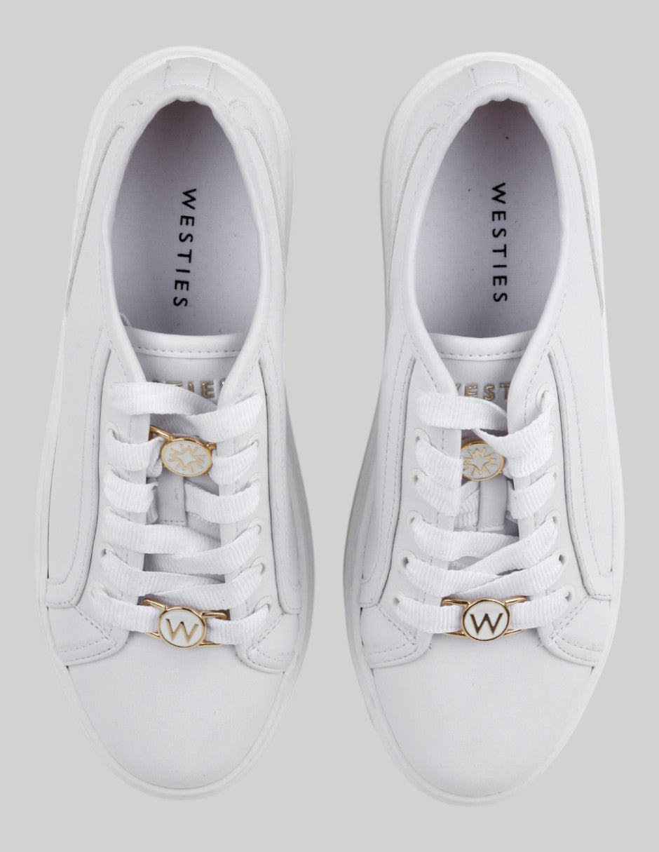 Tenis con cordones   en Sintético – Blanco talla 22.5
