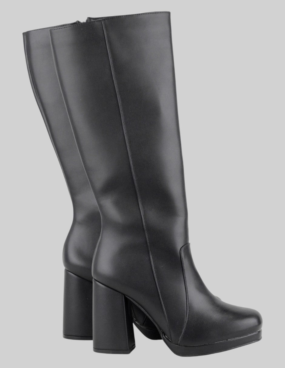 Botas altas  en Piel vegana – Negro talla 25