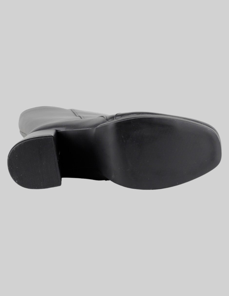 Botas altas  en Piel vegana – Negro talla 25
