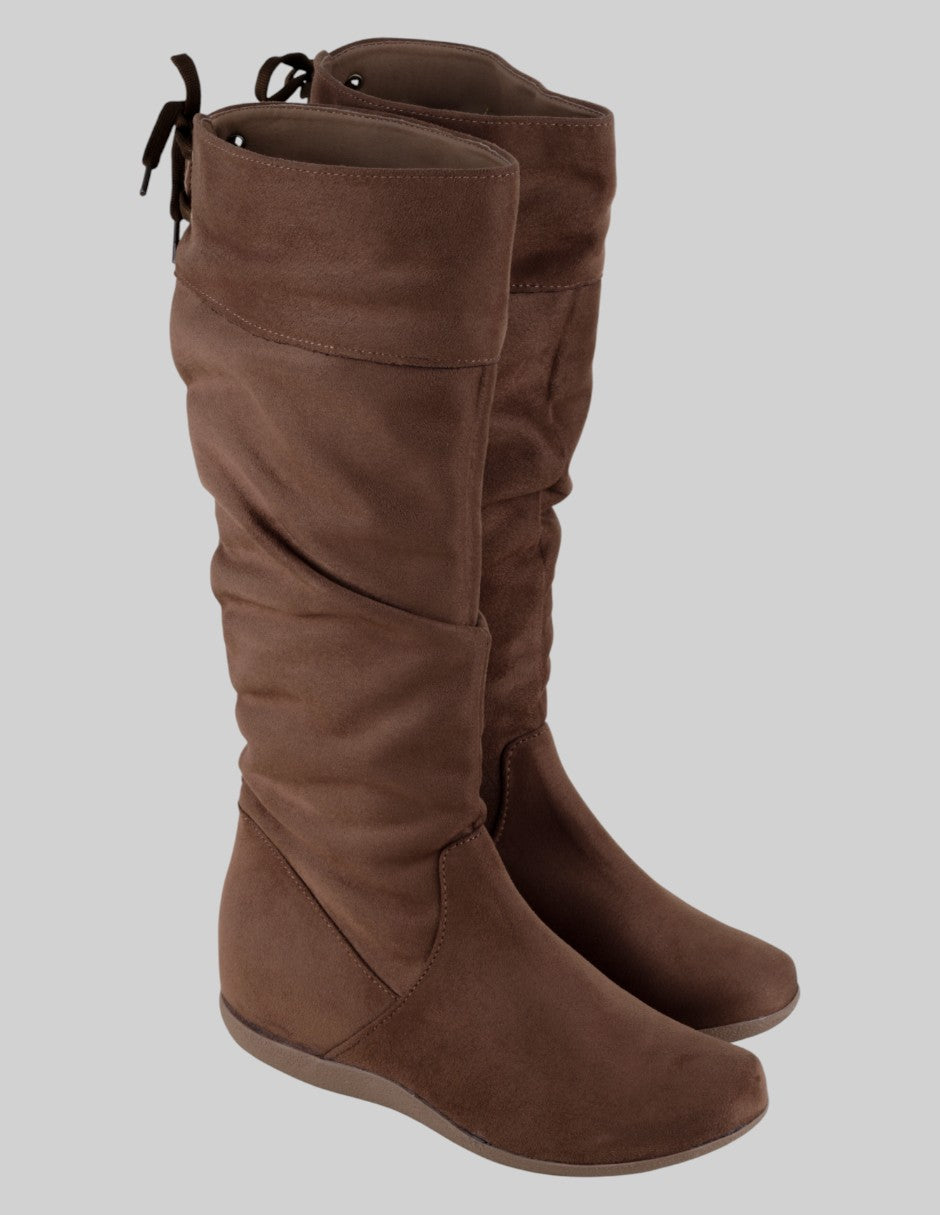 Botas altas Exterior Gamuza Color Café Para Mujer De via victoria