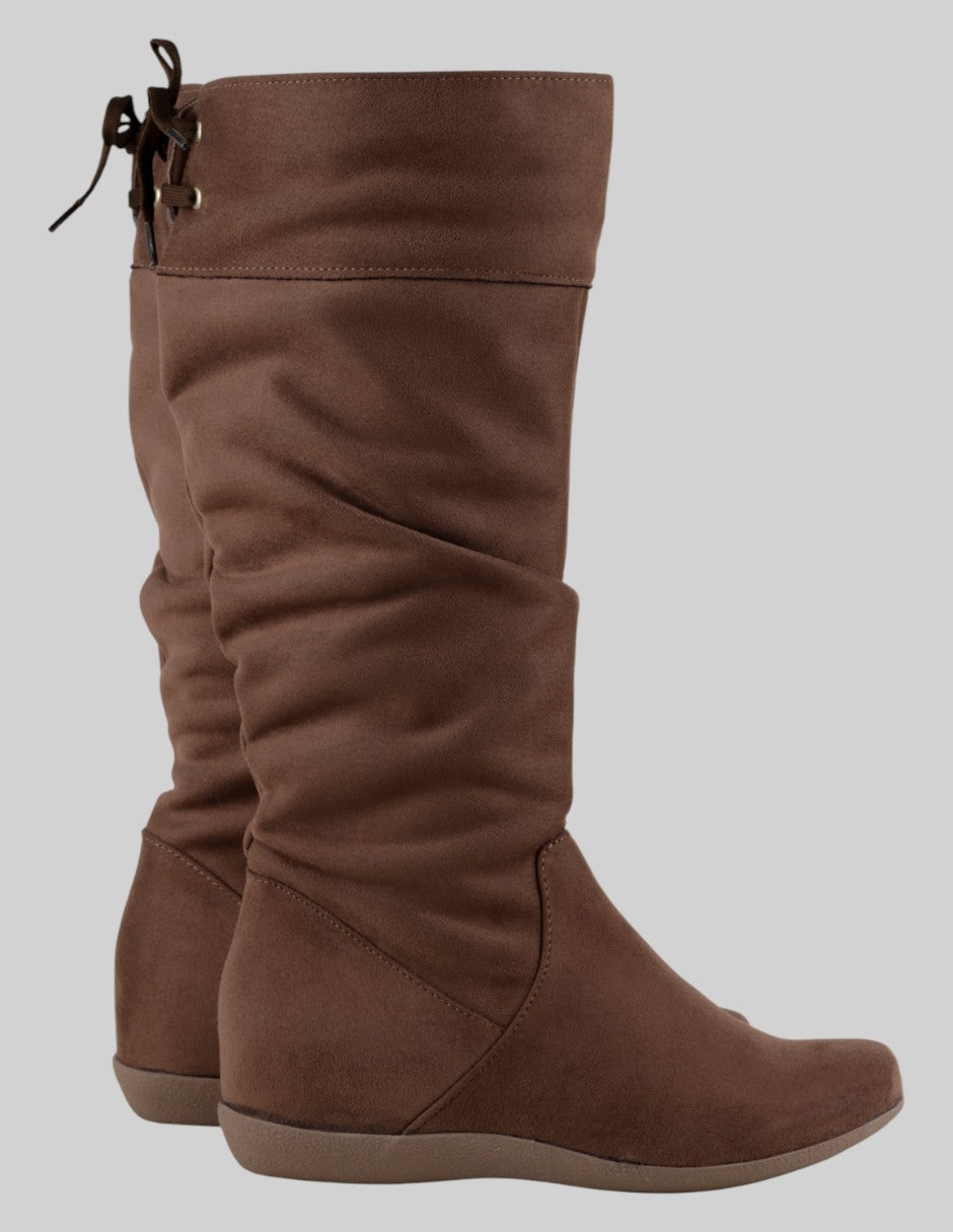 Botas altas  en Gamuza – Café talla 26