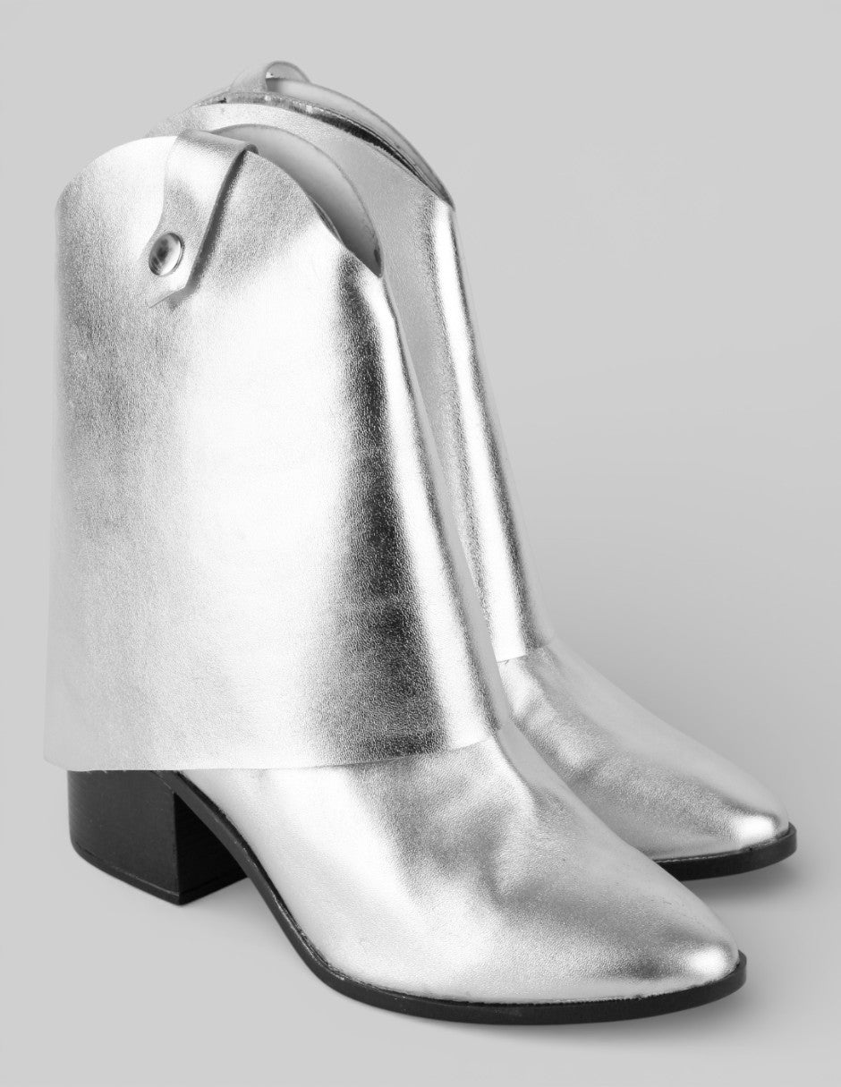 Botas tipo western Exterior Sintético Color Plata Para Mujer De aricia