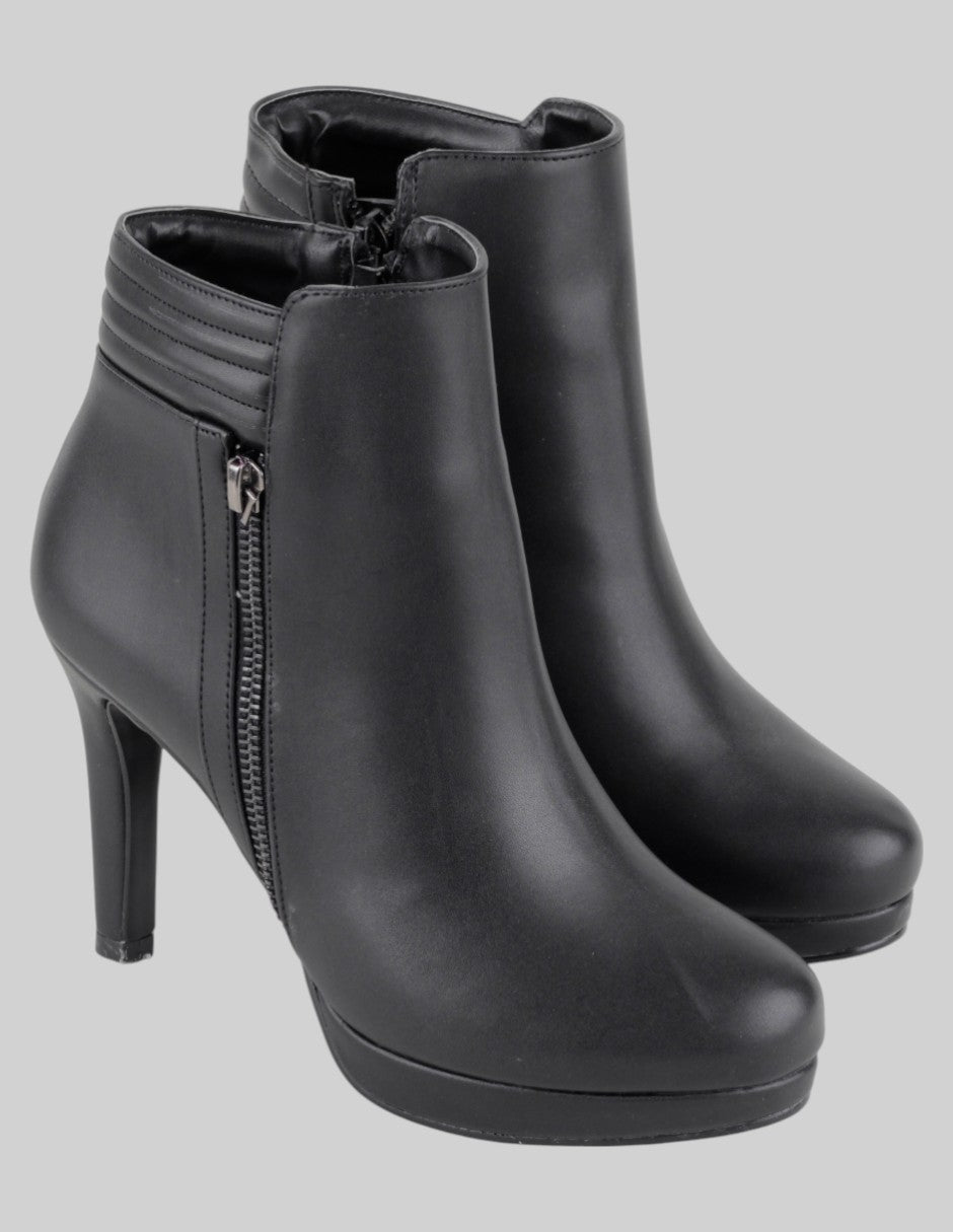 Botín con tacón Exterior Sintético Color Negro Para Mujer De pietro alessandro