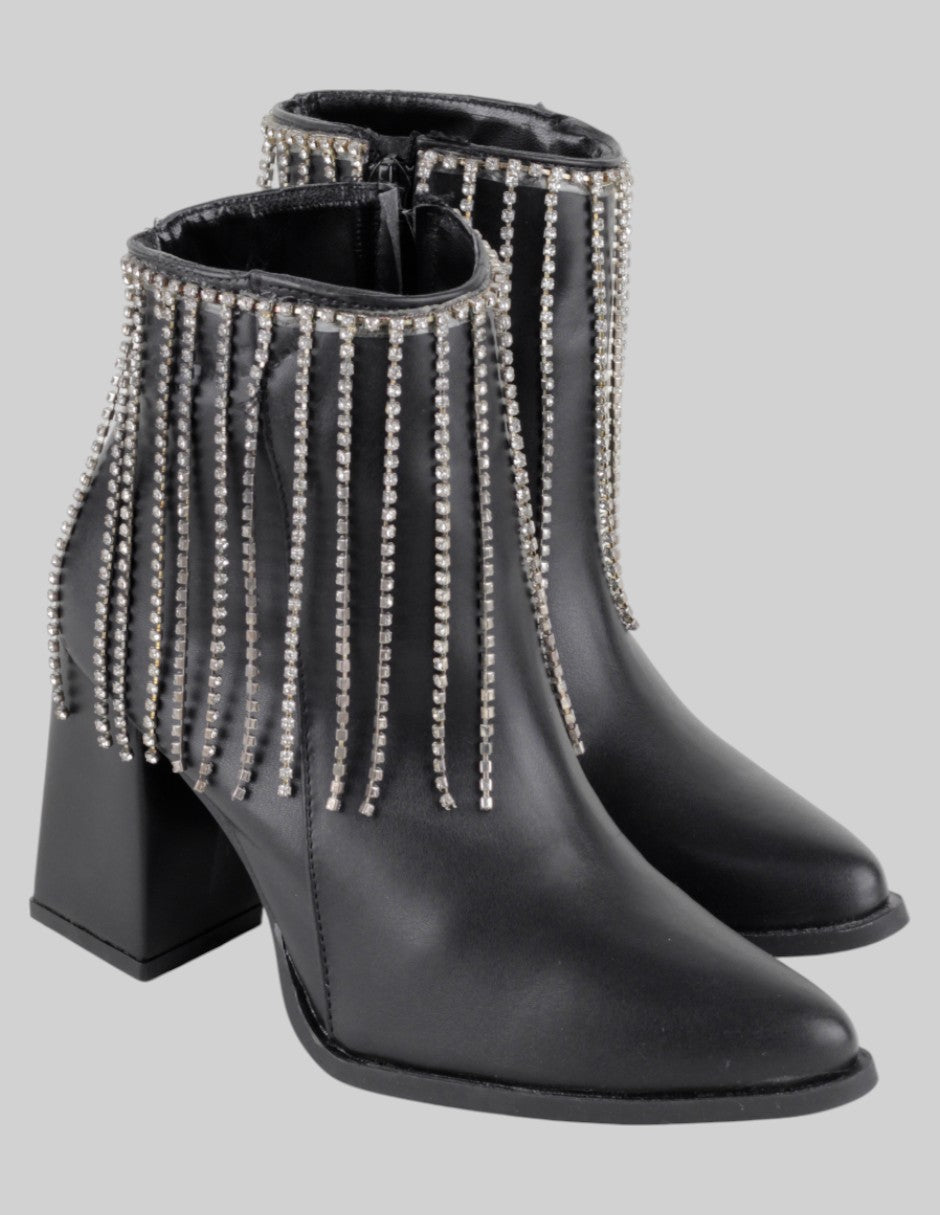 Botín con tacón Exterior Sintético Color Negro Para Mujer De lizbeth castro