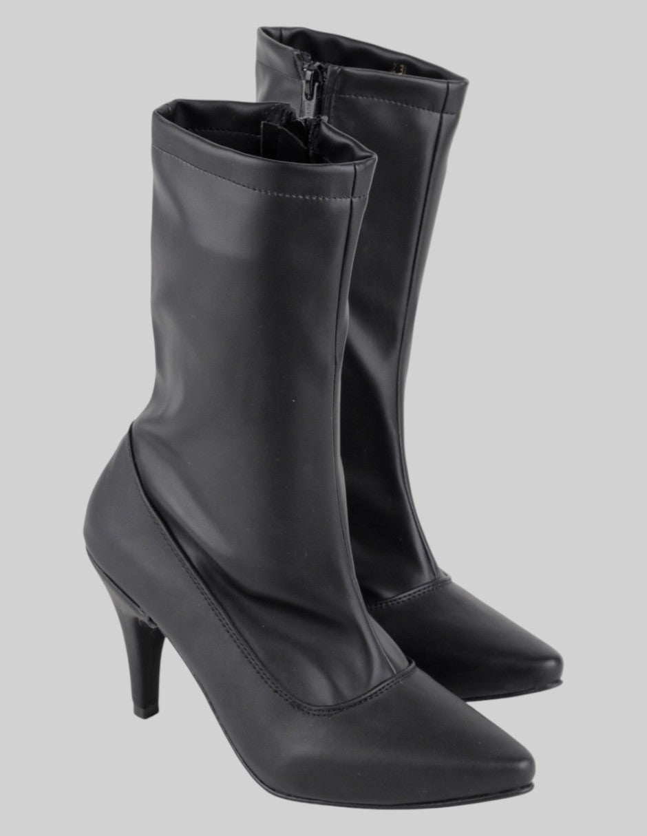 Botín con tacón Exterior Sintético Color Negro Para Mujer De 50 fifty