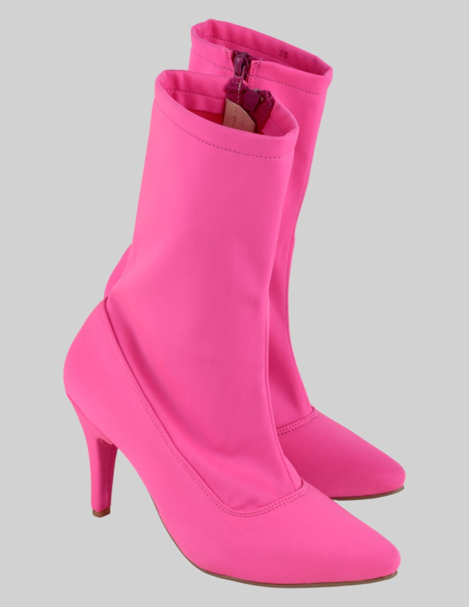 Botín con tacón Exterior Sintético Color Rosa Para Mujer De 50 fifty