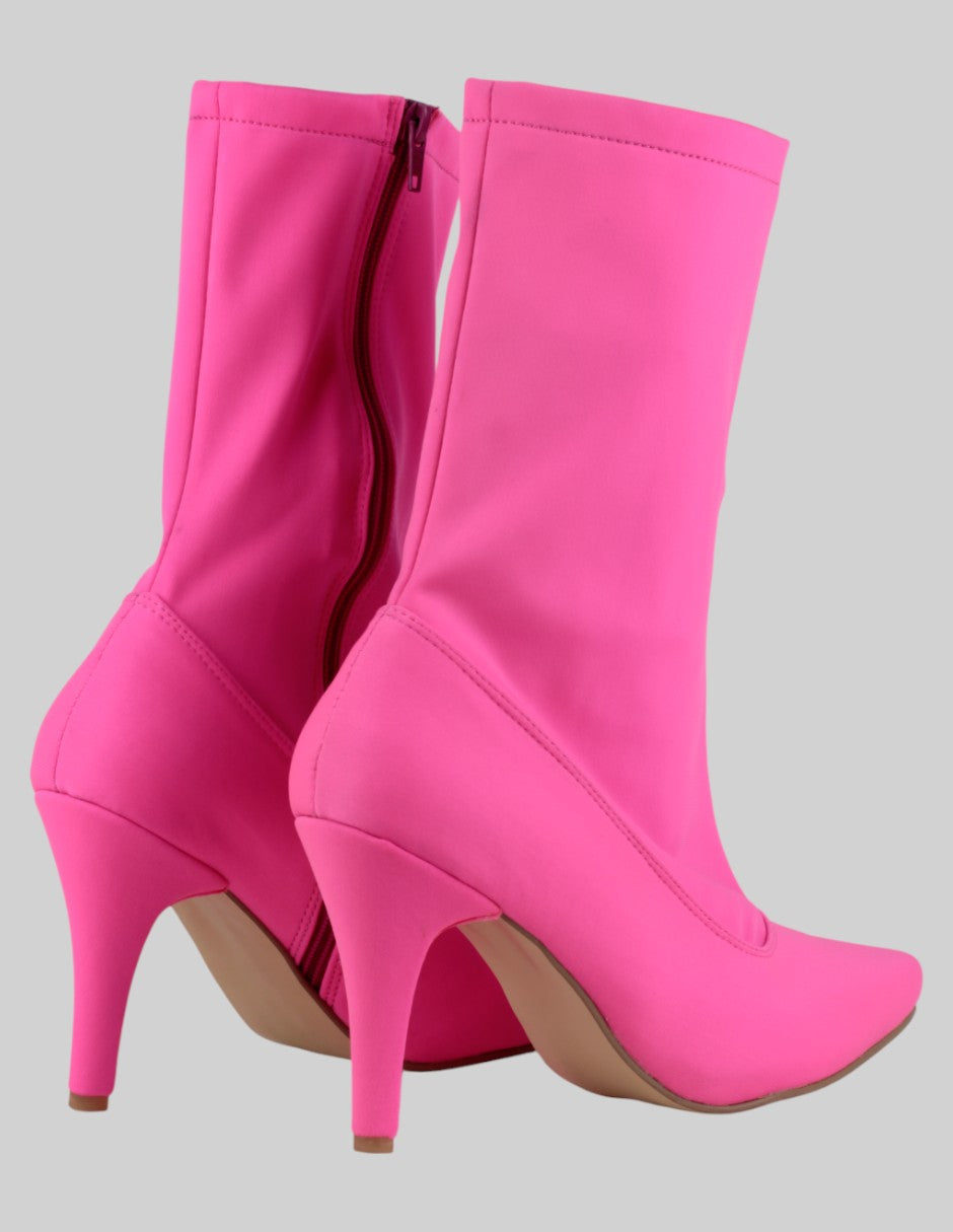 Botín con tacón  en Sintético – Rosa talla 25