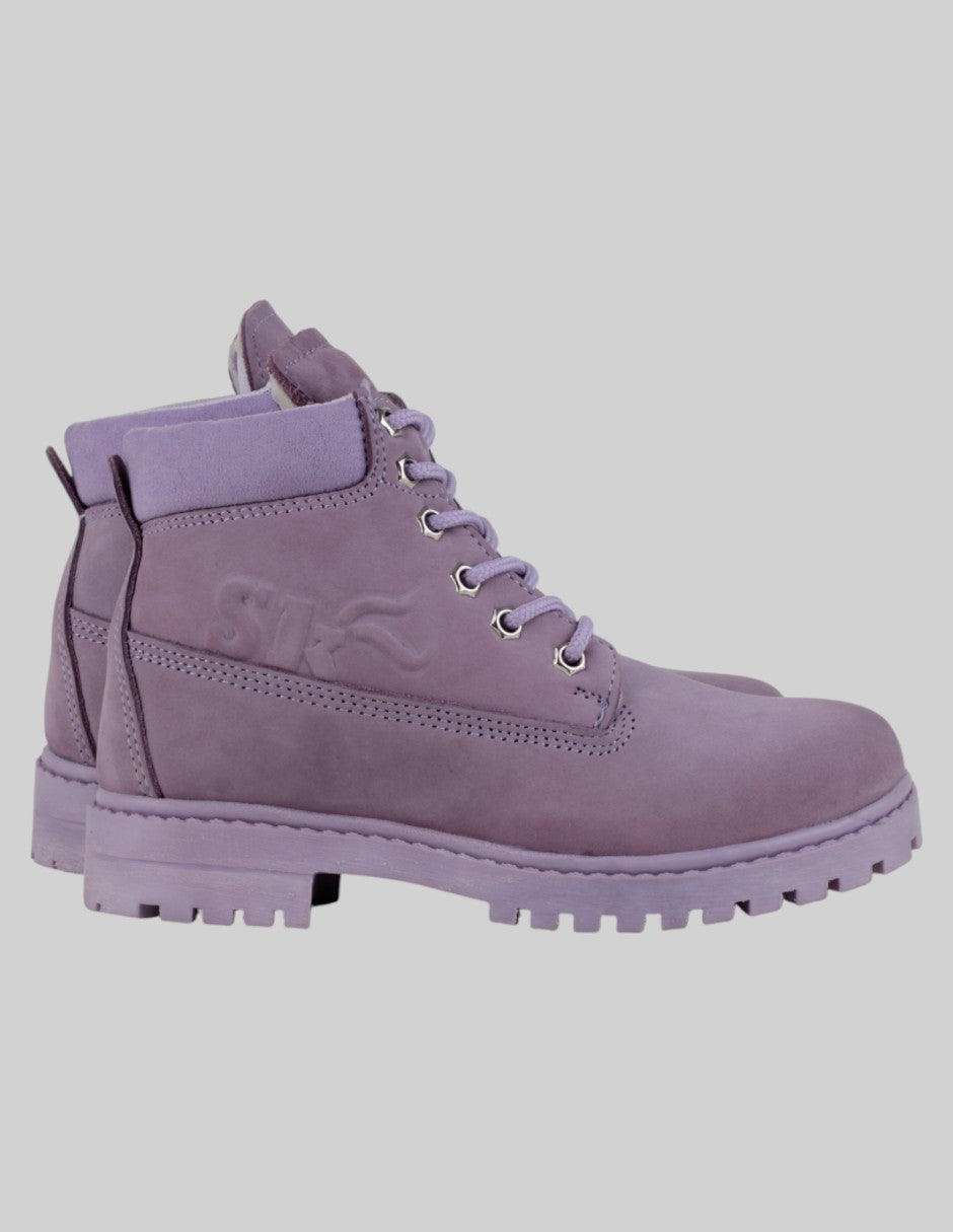 Botas casuales  en Piel – Morado talla 22