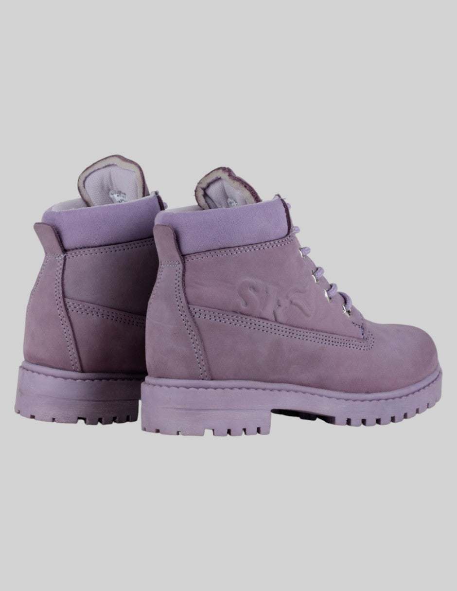 Botas casuales  en Piel – Morado talla 22