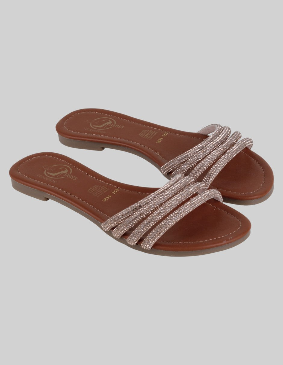 Sandalias de piso Exterior Sintético Color Café Para Mujer De joza