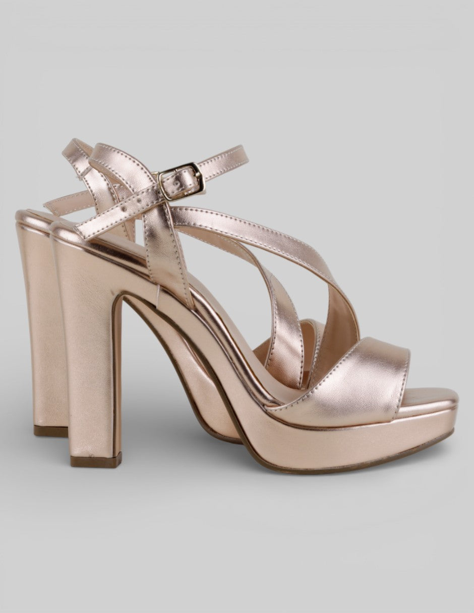 Sandalia con tacón  en Sintético – Dorado talla 23