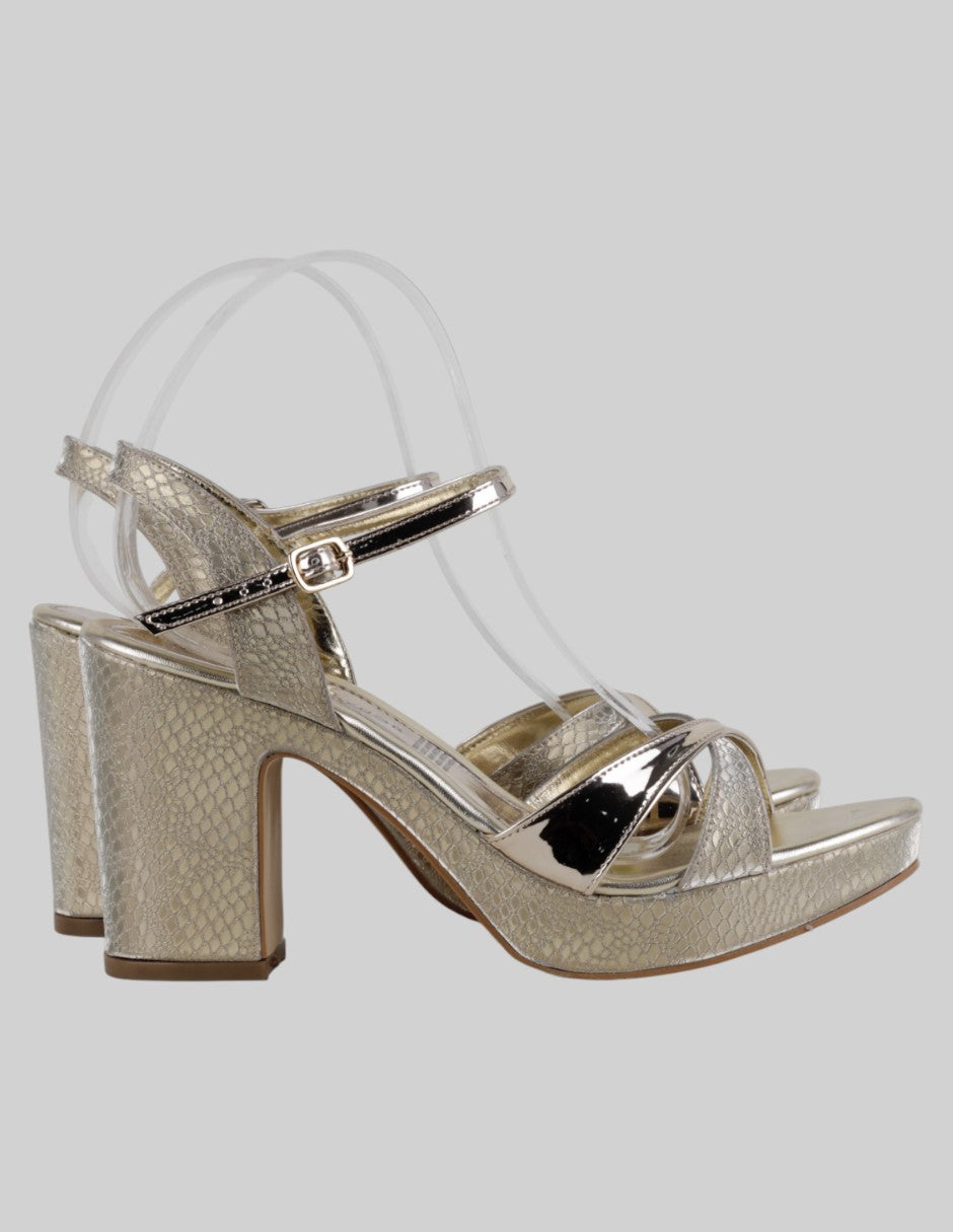 Sandalia con tacón  en Sintético – Dorado talla 26