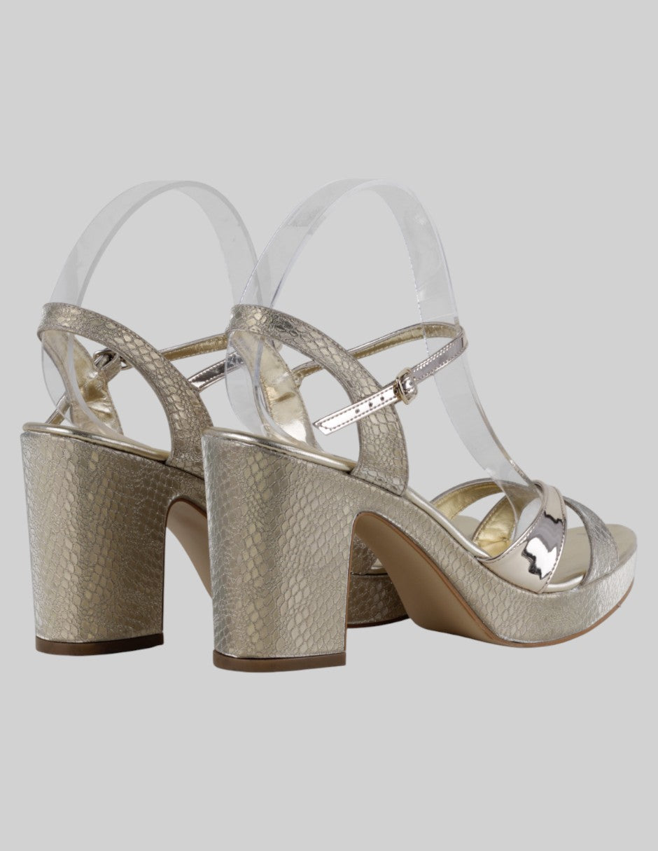 Sandalia con tacón  en Sintético – Dorado talla 26