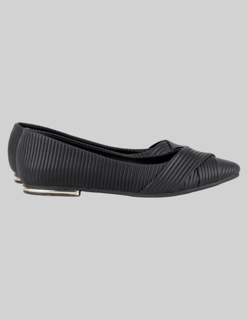 Flats puntales  en Sintético – Negro talla 25