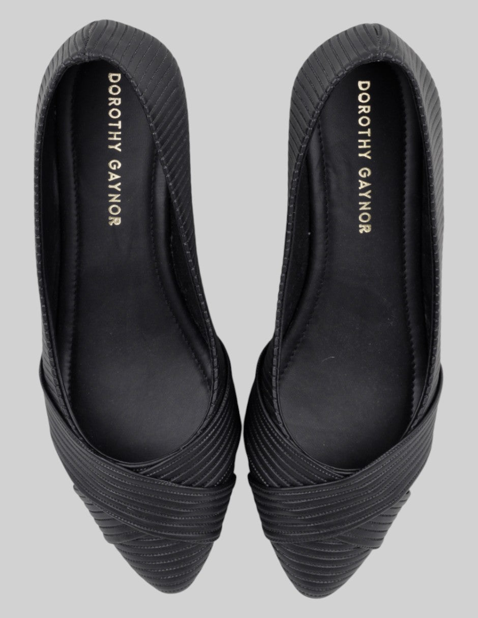 Flats puntales  en Sintético – Negro talla 25