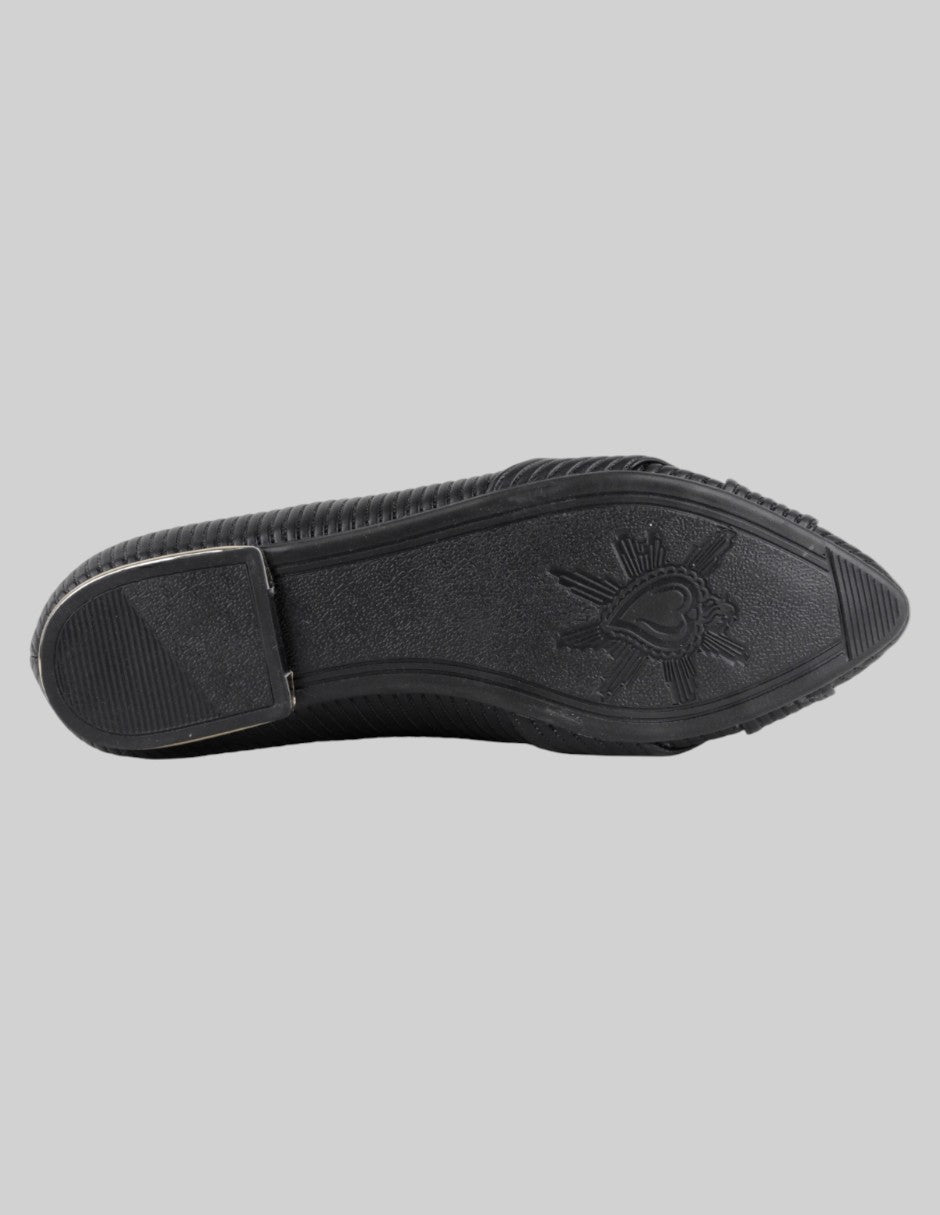 Flats puntales  en Sintético – Negro talla 25