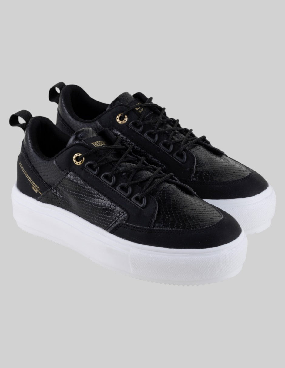Tenis con cordones Exterior Sintético Color Negro Para Mujer De Tresenta