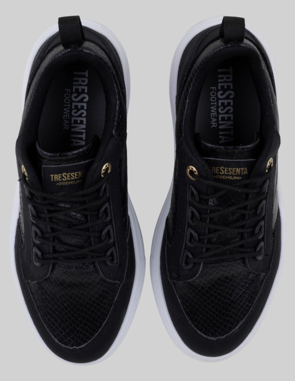 Tenis con cordones   en Sintético – Negro talla 25