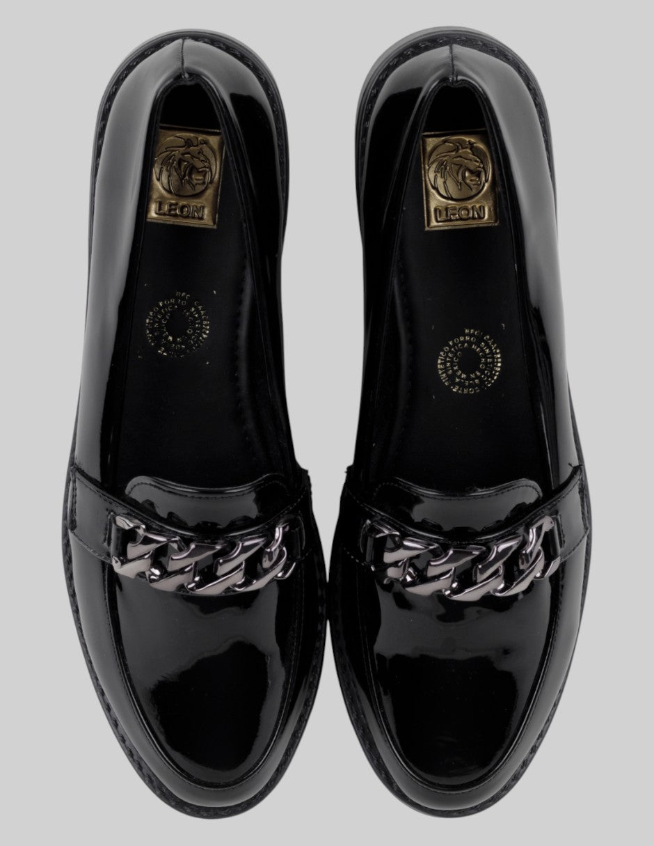 Mocasines  en Charol – Negro talla 22