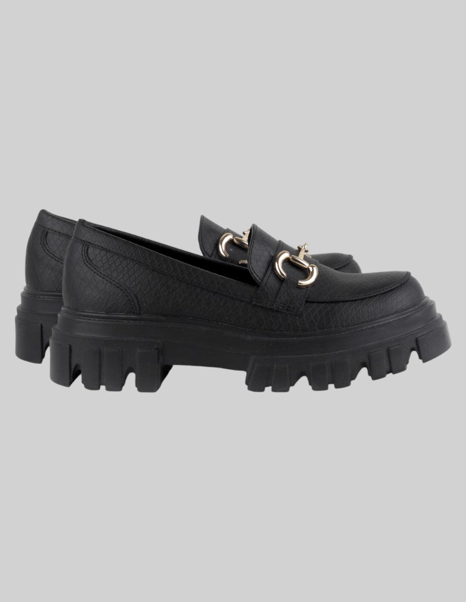 Mocasines  en Piel vegana – Negro talla 26
