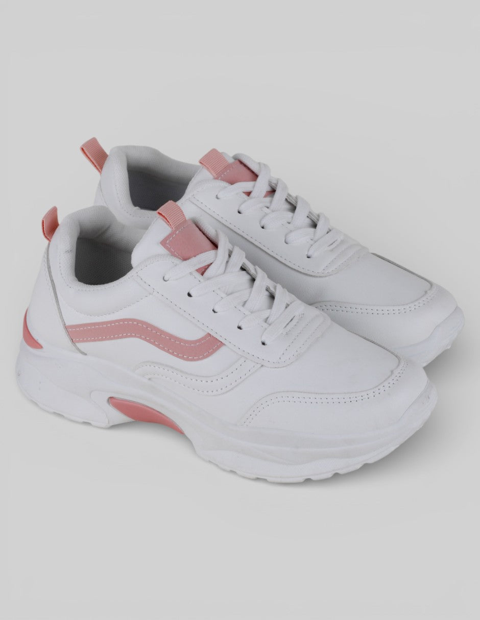 Tenis tipo deportivo Exterior Sintético Color Blanco Para Mujer De Lhesh