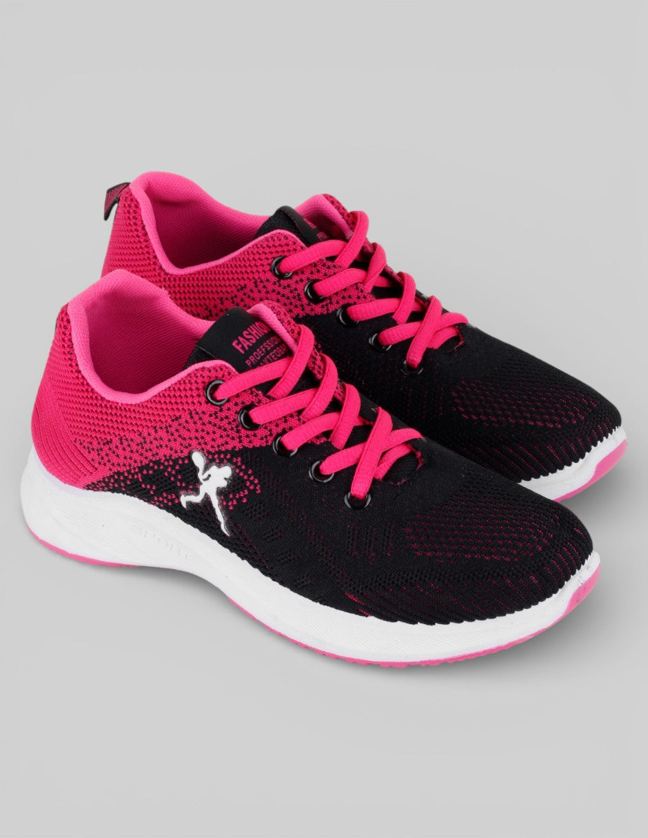 Tenis tipo deportivo Exterior Textil Color Negro Para Mujer De Fashion