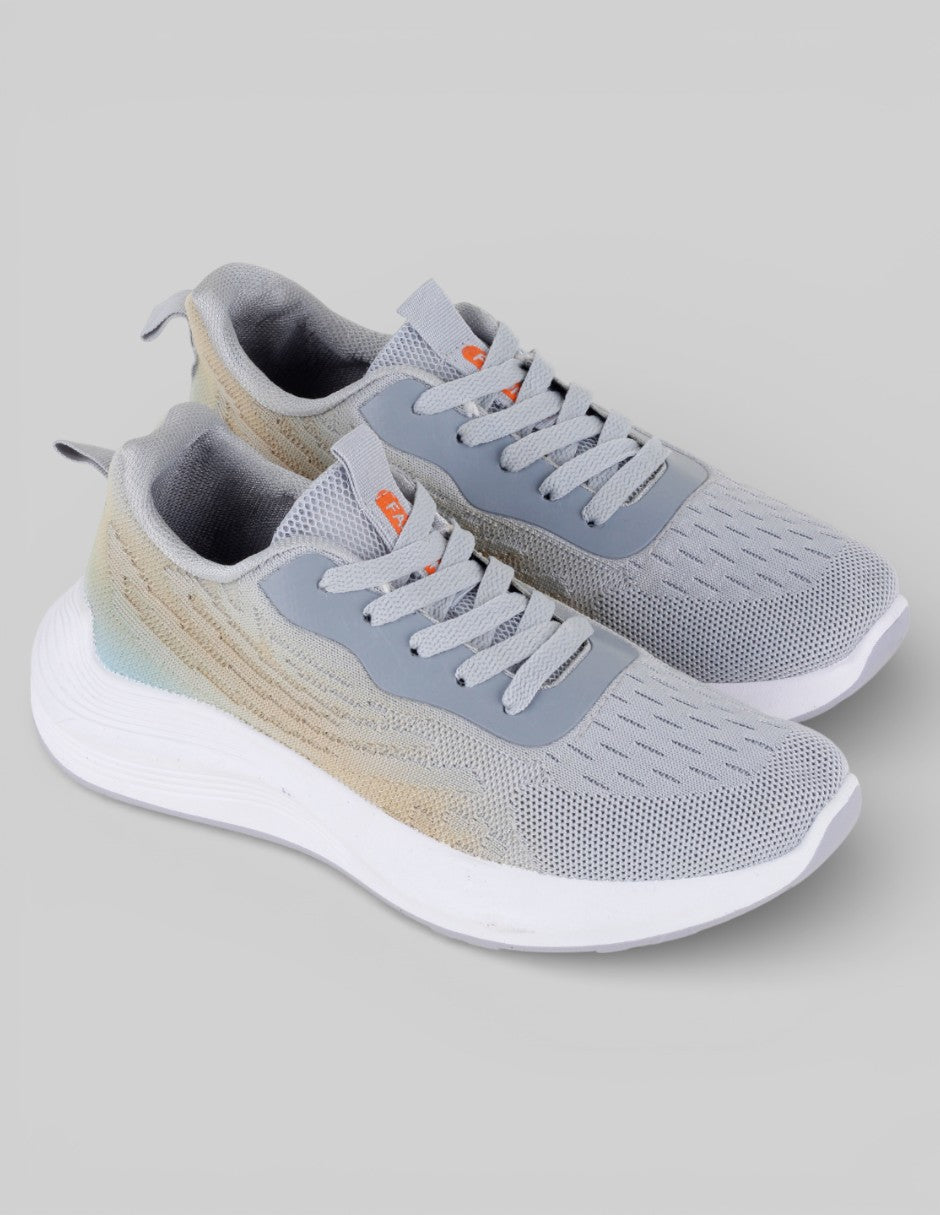 Tenis tipo deportivo Exterior Textil Color Gris Para Mujer De Fashion